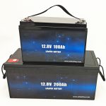 Deep Cycle LiFePO4 Solar Battery 12V 100Ah / 200Ah Golf Cart Lithium Ion Battery