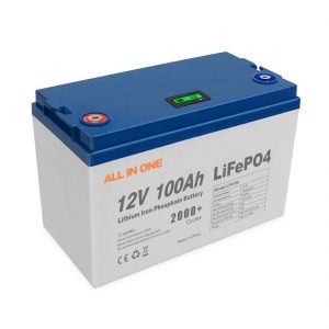 ALL IN ONE Hot Sales Energy Solar Lithies Battery Storage Software BMS Control Rechargeable Deep Cycle 12V 100Ah LiFePO4 Battery